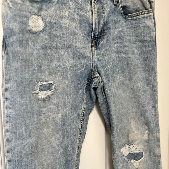 Old Navy Relaxed Slim Taper Jeans 34 Bright Acid Wash - Picture 3 of 12